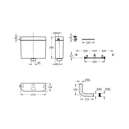 GROHE 37791SH0 - Citerne de chasse d'eau PS blanche