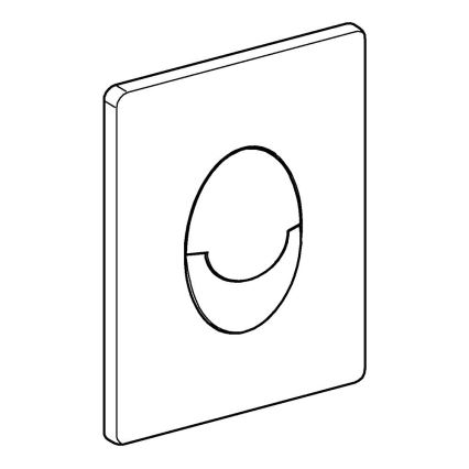 GROHE 38505P00 - Plaque de commande SKATE AIR 156 × 197 mm, chrome mat