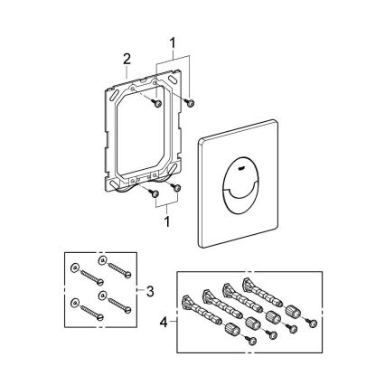 GROHE 38505SH0 - Plaque de commande SKATE AIR 156 × 197 mm blanche