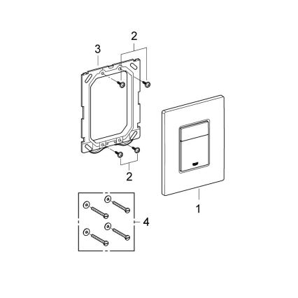 GROHE 38732GL0 - Plaque de déclenchement SKATE COSMOPOLITAN 156 × 197 mm dorée