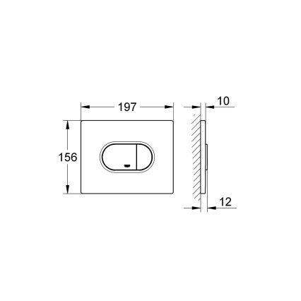 GROHE 38858SH0 - Plaque de commande ARENA COSMOPOLITAN 156 × 197 mm blanche