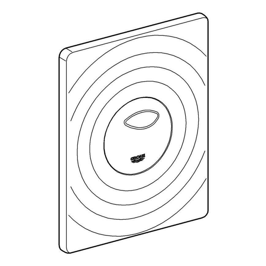 GROHE 38861000 - Bouton de commande SURF 156 × 197 mm chromé brillant