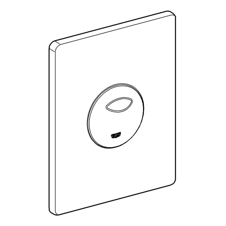 GROHE 38862000 - Plaque de commande de chasse d'eau SKATE 156 × 197 mm chrome brillant