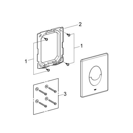 GROHE 38964P00 - Bouton de commande START 156 × 197 mm, chrome mat