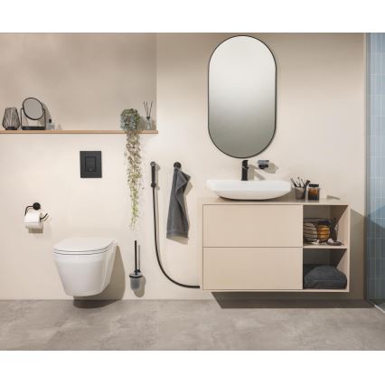 GROHE 389662430 - Plaque de commande de chasse d'eau EVEN 156 × 197 mm noire
