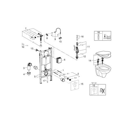 GROHE 39116000 - Ensemble 4 en 1 avec céramique SOLIDO COMPACT 1,13 m