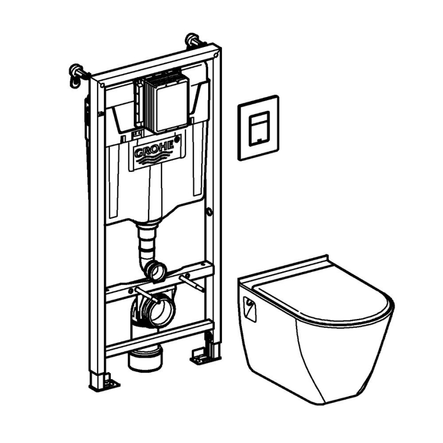 GROHE 39186000 - Ensemble d'installation pré-murale SOLIDO 1,13 m blanc