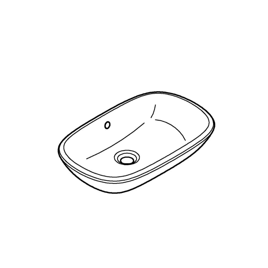 GROHE 39216000 - Lavabo à poser EUROSTYLE 500 × 380 mm en céramique, blanc