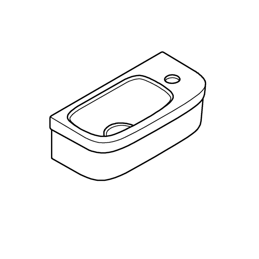 GROHE 39327000 - Lave-mains BAU CERAMIC 370 × 180 mm céramique/blanc