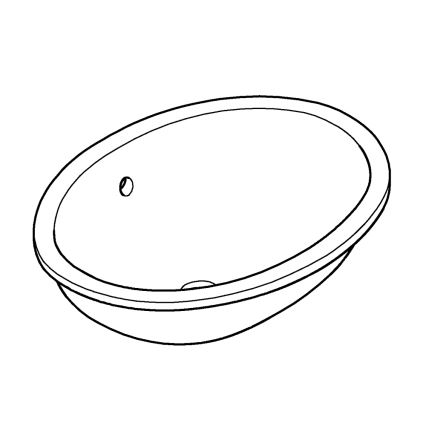 GROHE 39423000 - Lavabo encastré BAU CERAMIC 560 × 420 mm céramique/blanc