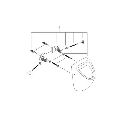 GROHE 39438000 - Urinoir BAU CERAMIC 337 × 355 × 552 mm céramique/blanc