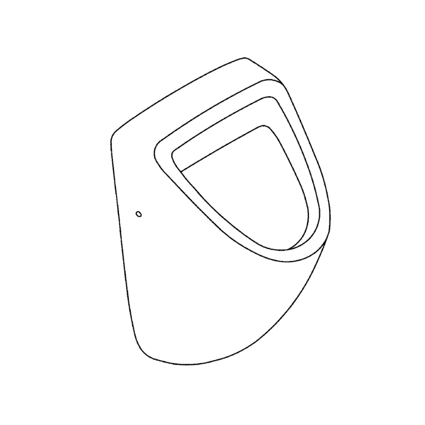 GROHE 39438000 - Urinoir BAU CERAMIC 337 × 355 × 552 mm céramique/blanc