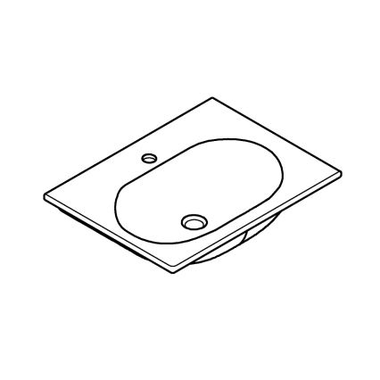 GROHE 3956800H - Lavabo ESSENCE 600 × 460 mm céramique/blanc