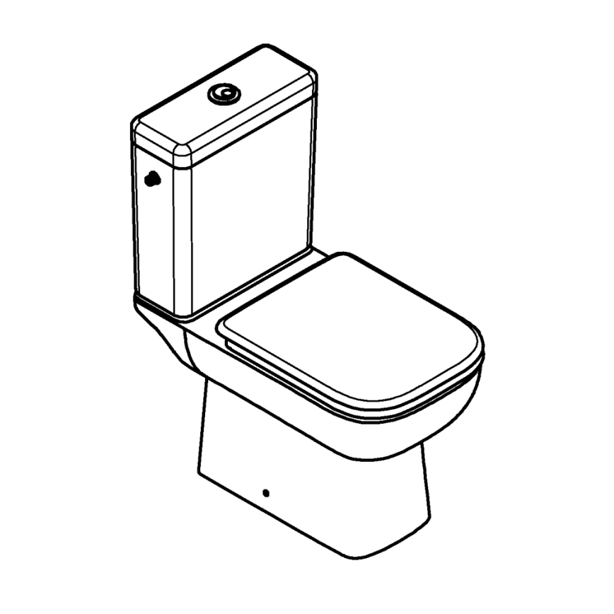 GROHE 39814000 - Ensemble WC combiné START EDGE 825 × 557 × 384 mm céramique/blanc Duro