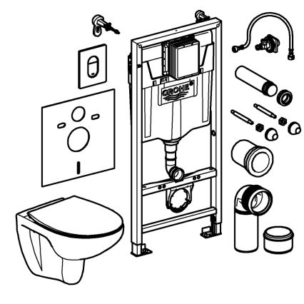 GROHE 39902000 - WC SOLIDO 230 x 500 x 1130 céramique/blanc