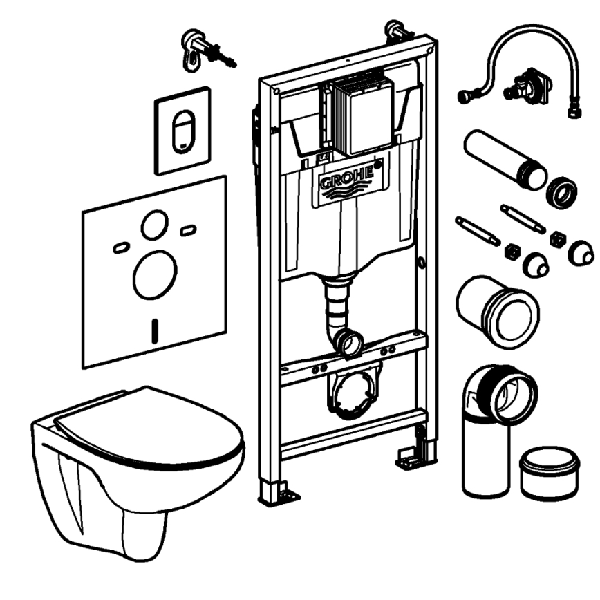 GROHE 39902000 - WC SOLIDO 230 x 500 x 1130 céramique/blanc