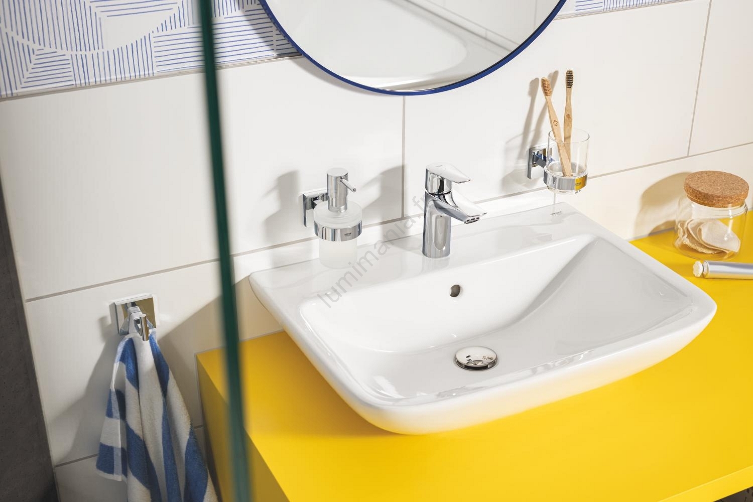 GROHE 39950000 - Lavabo START EDGE 600 × 448 mm en céramique, blanc ...