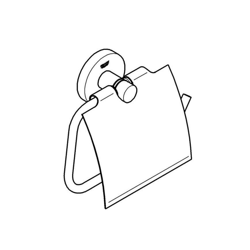 GROHE 40367001 - Porte-rouleau de papier toilette ESSENTIALS 167 x 119 mm chromé brillant