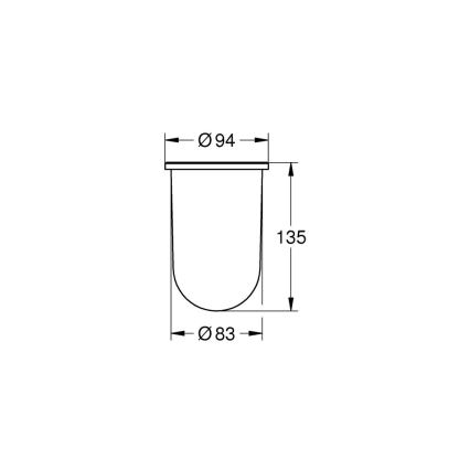 GROHE 40393000 - Verre de rechange ESSENTIALS, transparent