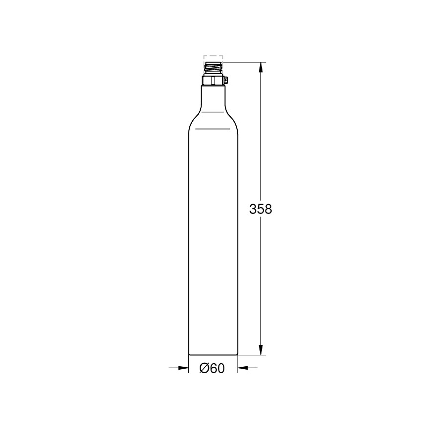 GROHE 40422000 - Cartouche CO2 425 g pour GROHE BLUE (4 pièces) en inox