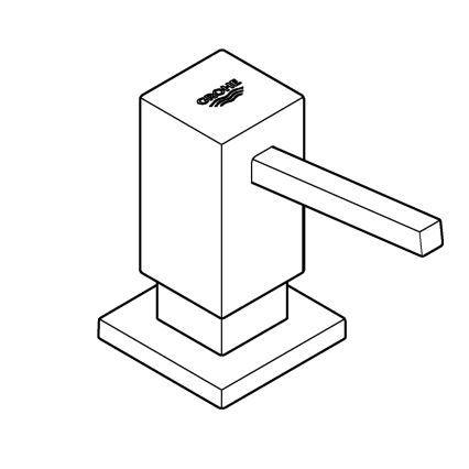 GROHE 40649000 - Distributeur de savon CUBIC 500 ml chrome brillant