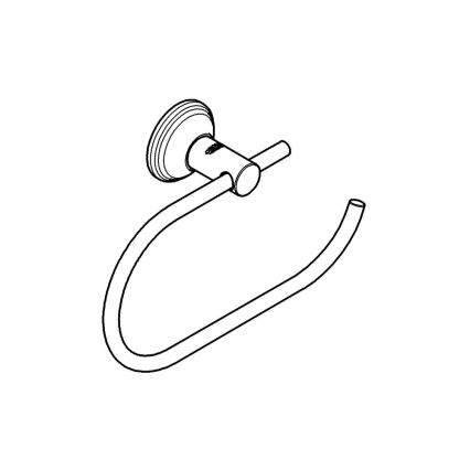 GROHE 40657001 - Porte-rouleau de papier toilette ESSENTIALS AUTHENTIC chromé brillant