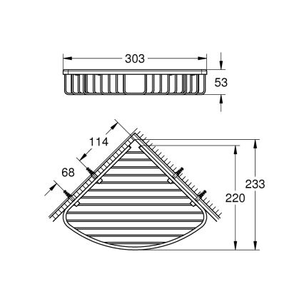 GROHE 40663001 - Porte-savon en fil métallique BAUCOSMOPOLITAN chromé brillant