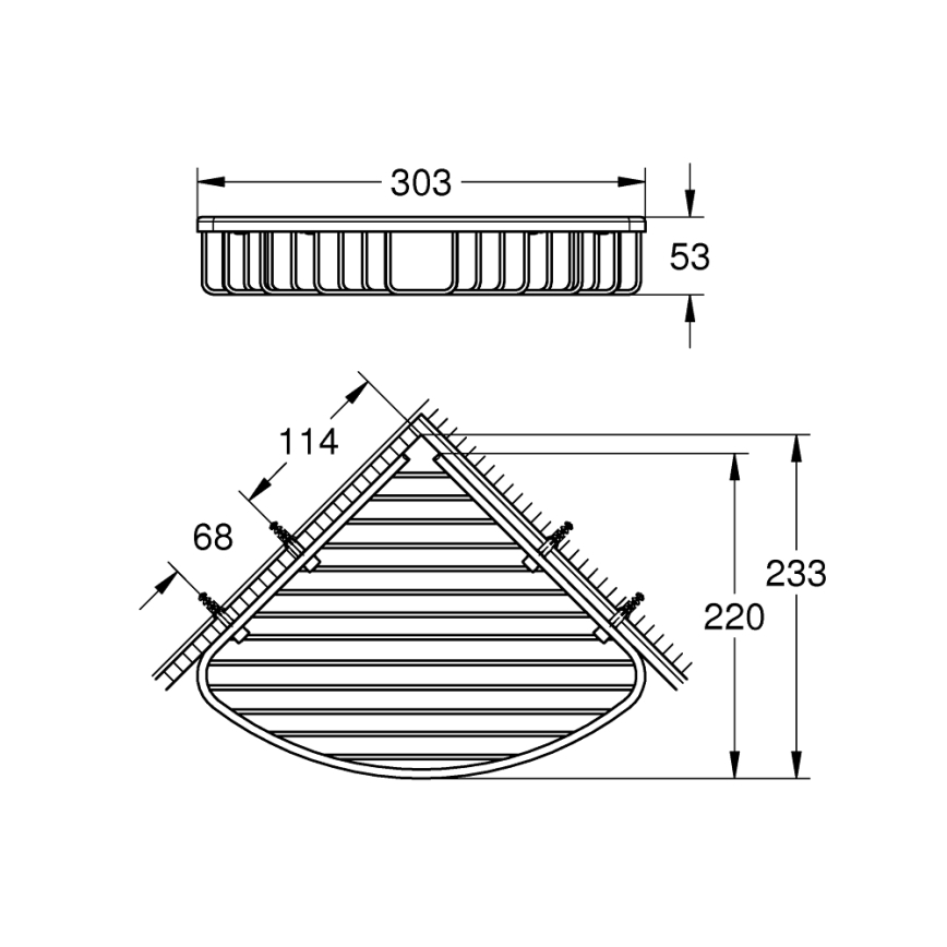 GROHE 40663001 - Porte-savon en fil métallique BAUCOSMOPOLITAN chromé brillant