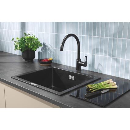 GROHE 40786K00 - Tablette en verre 450 × 240 × 19 mm noire