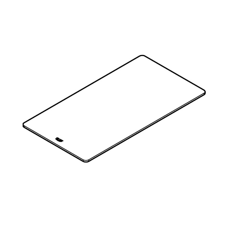 GROHE 40786L00 - Tablette en verre 450 × 240 × 19 mm blanche