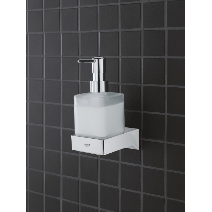 GROHE 40805000 - Distributeur de savon liquide SELECTION CUBE 300 ml chrome poli