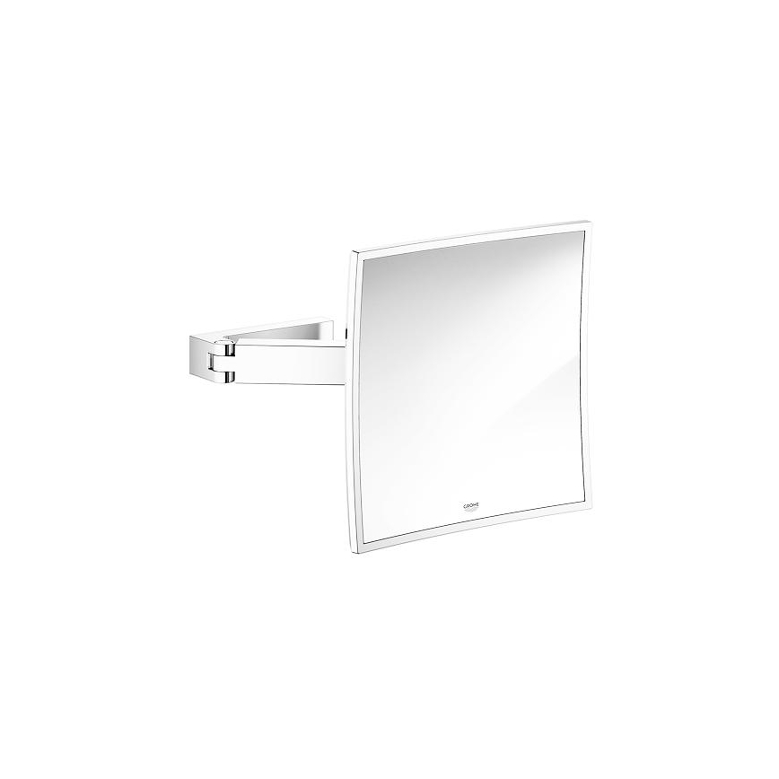 GROHE 40808000 - Miroir cosmétique SELECTION CUBE 22,3 × 22,3 cm chromé brillant