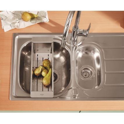 GROHE 40852SD0 - Égouttoir multifonction 450 × 150 × 100 mm en acier inoxydable