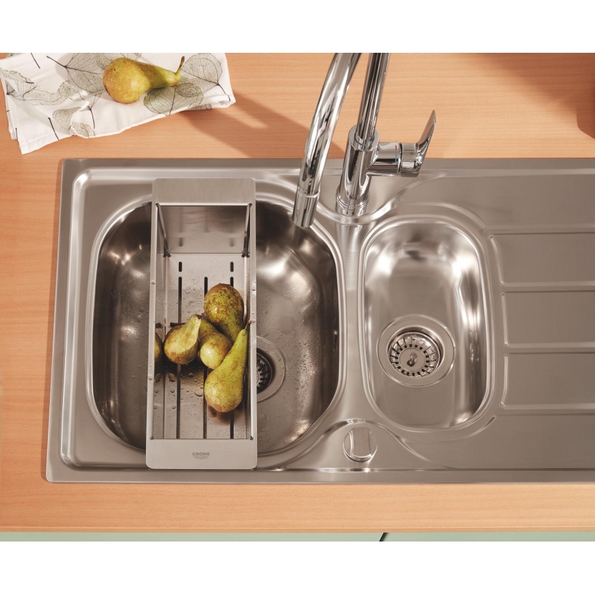 GROHE 40852SD0 - Égouttoir multifonction 450 × 150 × 100 mm en acier inoxydable