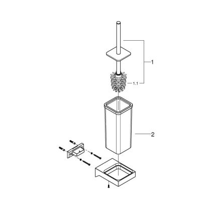 GROHE 40857000 - Kit de nettoyage pour WC SELECTION CUBE chrome poli