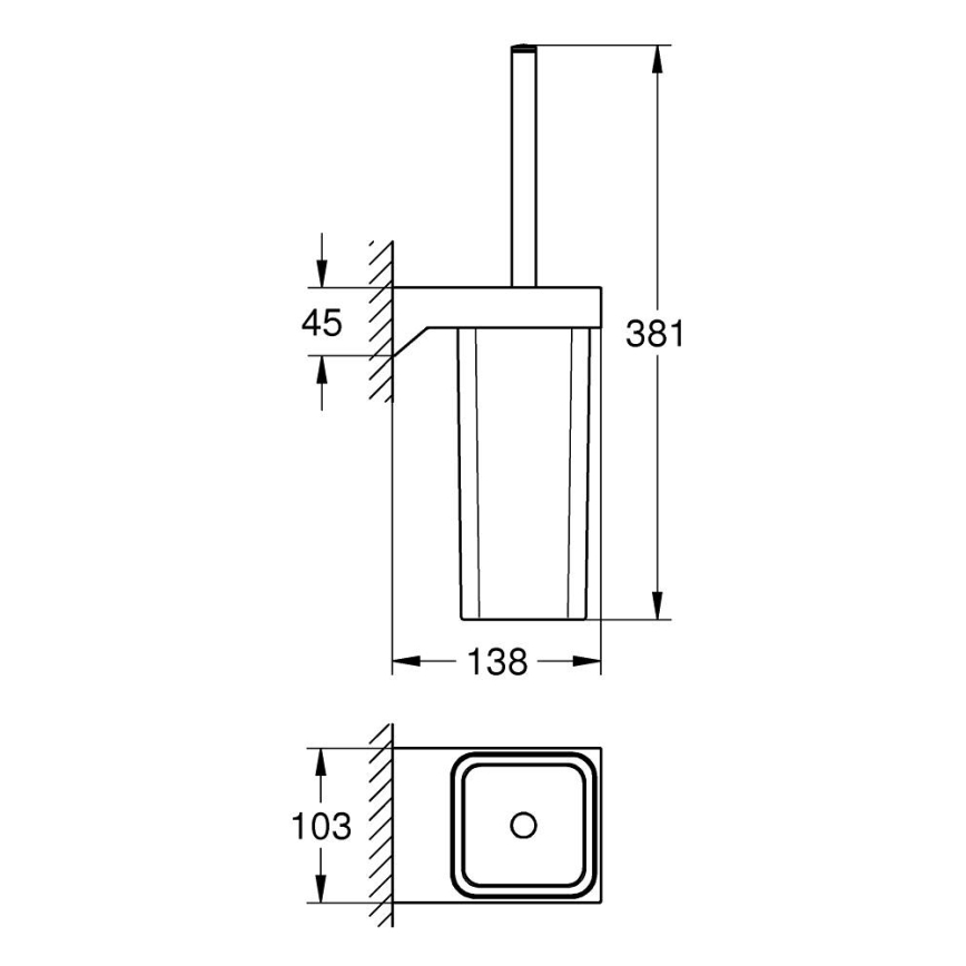 GROHE 40857000 - Kit de nettoyage pour WC SELECTION CUBE chrome poli