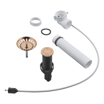 GROHE 40986DL0 - Garniture de vidage pour éviers de cuisine Ø 35 mm en cuivre