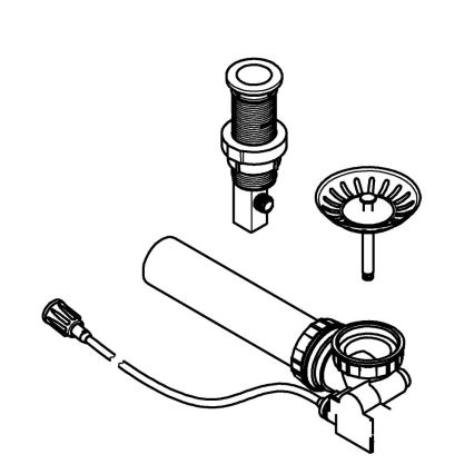 GROHE 40986SD0 - Garniture de vidage pour évier de cuisine Ø 35 mm, inox