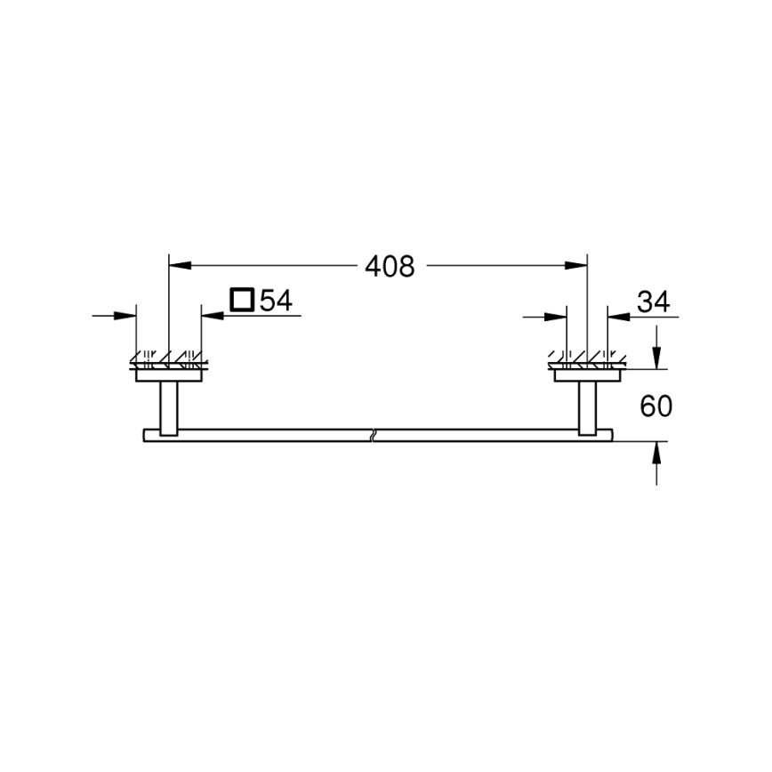 GROHE 40987000 - Porte-serviettes START CUBE 450 mm chromé brillant