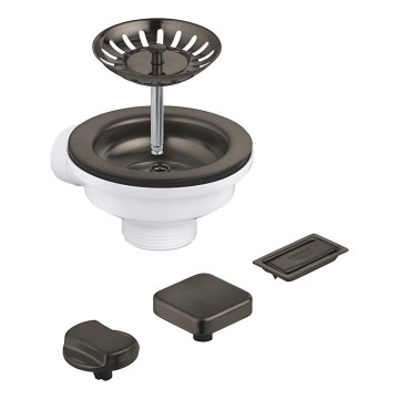 GROHE 40996AL0 - Ensemble d'évacuation pour éviers de cuisine, graphite