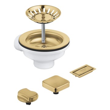 GROHE 40996GN0 - Ensemble de vidage pour éviers de cuisine, finition dorée