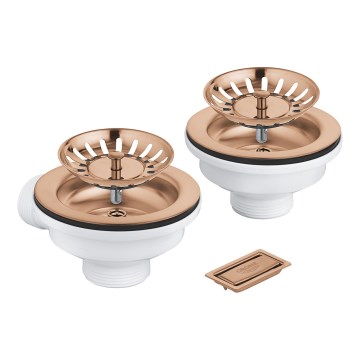 GROHE 40997DL0 - Ensemble d'accessoires de vidage en cuivre