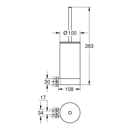 GROHE 41076DL0 - Ensemble de nettoyage pour WC SELECTION cuivré