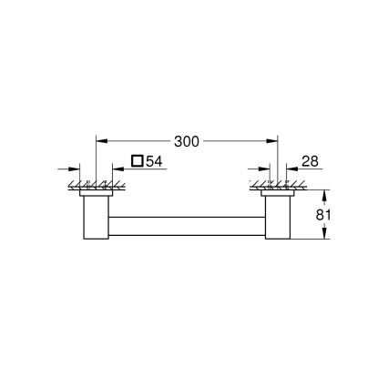 GROHE 41094000 - Poignée de baignoire 354 mm, chrome brillant