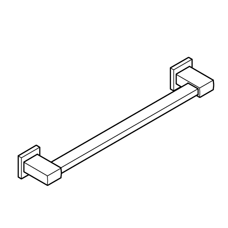 GROHE 41095DC0 - Barre de maintien pour baignoire QUICKFIX START CUBE 504 mm bambou/marron