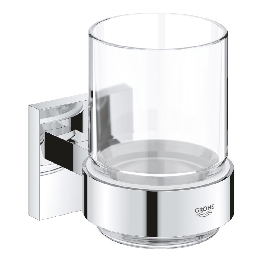 GROHE 41097000 - Verre avec support, chrome brillant
