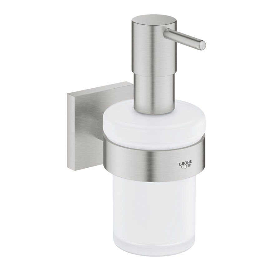 GROHE 41098DC0 - Distributeur de savon liquide START CUBE 160 ml en acier inoxydable