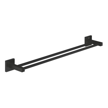 GROHE 411042430 - Porte-serviettes à deux bras START CUBE 654 mm noir