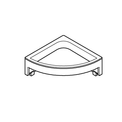 GROHE 41106000 - Étagère d'angle pour douche START CUBE 16 cm chrome poli