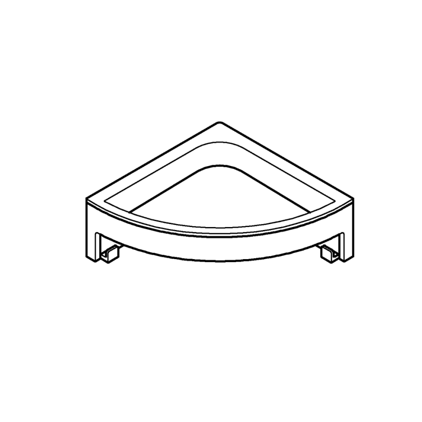 GROHE 411062430 - Étagère d'angle pour douche ESSENTIALS 250 × 250 mm noire